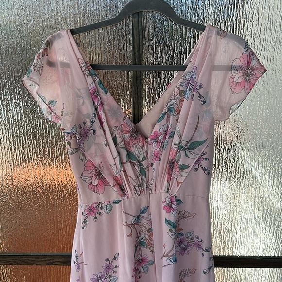 Monique Lhuillier | Floral Maxi Dress w/ Slit size 2 - Picture 7 of 9